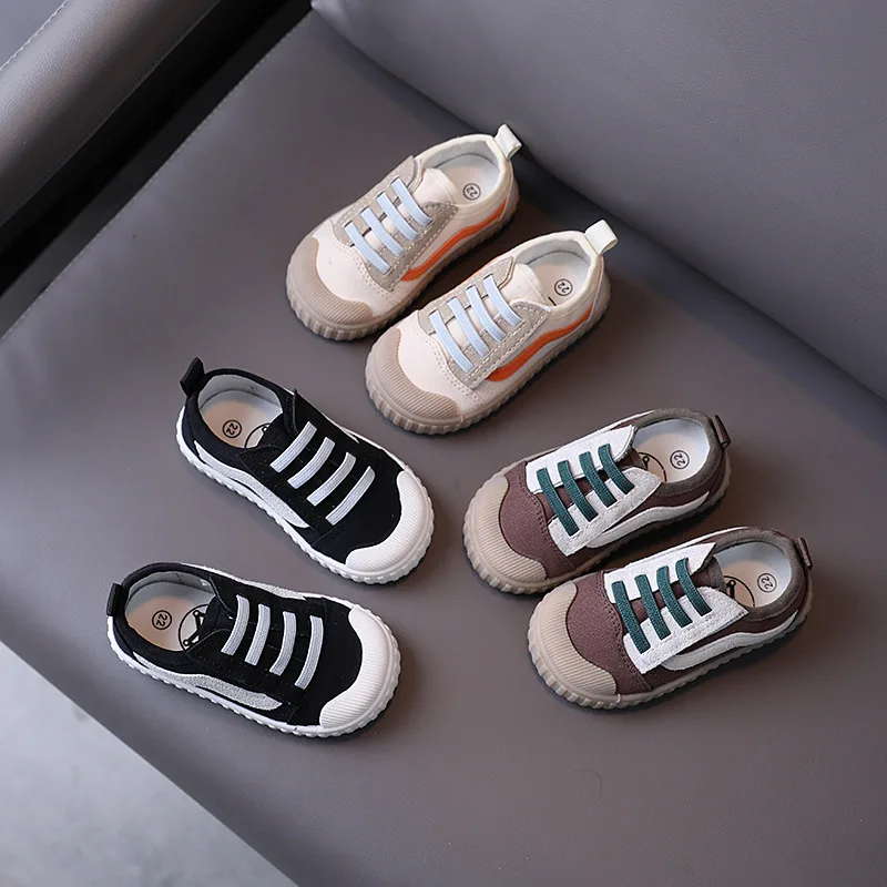 

2021 spring and summer new children's canvas shoes breathable boys and girls children's kindergarten shoes soft-soled biscuit sh