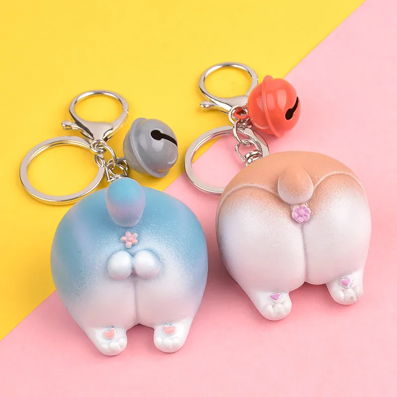 Милый Fart Butt Keychains мультяшный Забавный брелок на ключи в форме поросенка забавная