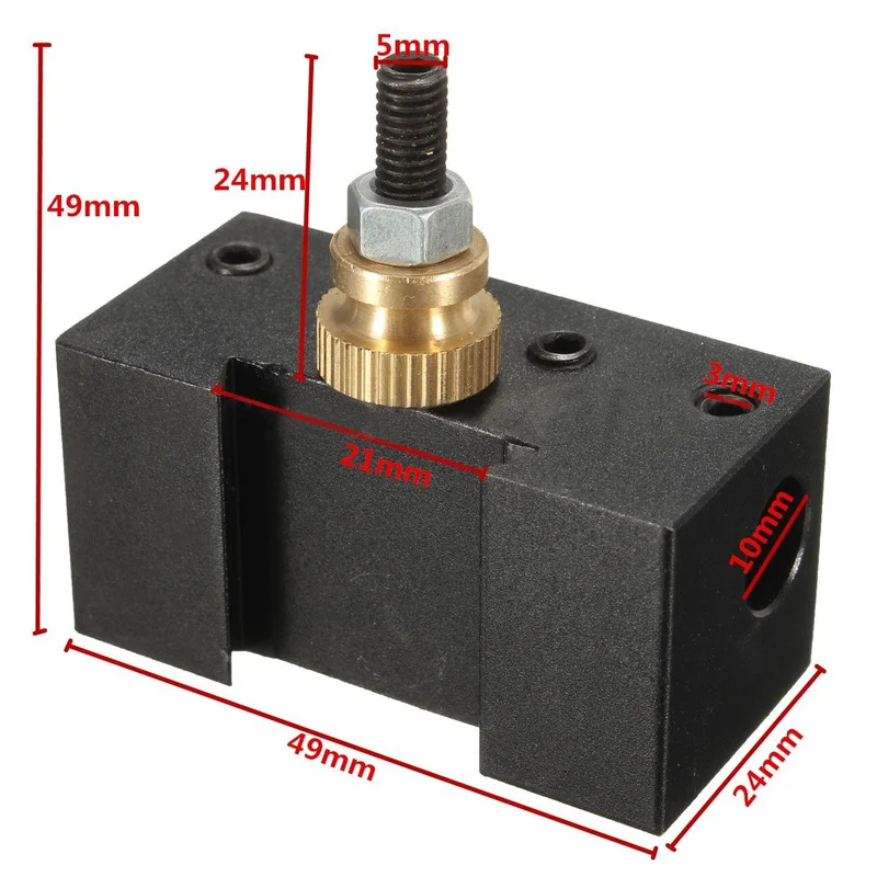 

1/2pc 3/8" + 1/4"-1/2" Turning Facing Holder Lathe Quick Change Tool Post Holder For CCMT TCMT Milling Cutting Inserts