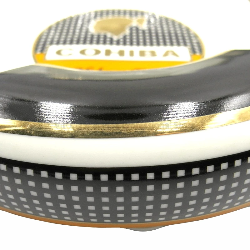Cohiba тонкая керамическая пепельница для сигар большой размер 4 пальца держатель