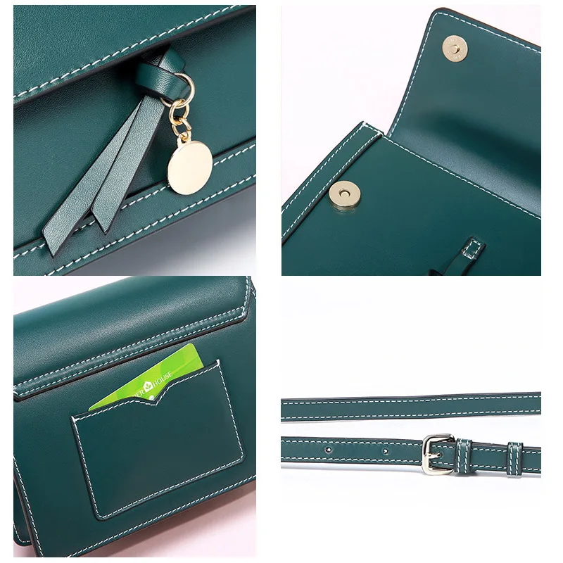 

Genuine Leather Bags Women Vintage Shoulder Bag Cow Leather Crossbody Bag Ladies Versatile Sequined Flap Luxury