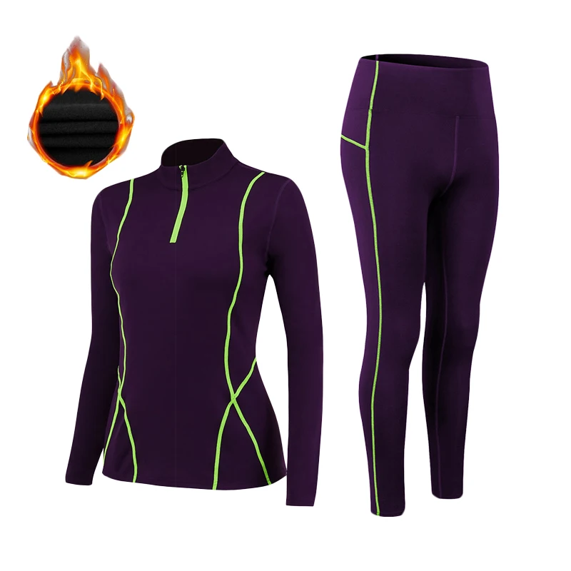 

Winter Thermal Underwear Women's Sets Plus Velvet Warm Fast Dry Long Johns Thermo Underwear Female High-Collar lntimates Pajamas