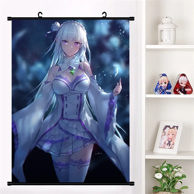 I Аниме Re: zero kara hajimeru isekai seikatsu Beatrice Emilia настенный плакат коллекция домашнего декора - Цвет: I