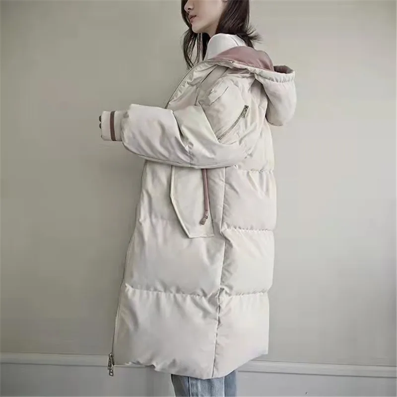 

Winter Clothes Jackets For Women Hooded 2021 New Thickened Warm Loose Quilted Jacket Parka Down Coat Long Black Puffer Jacket