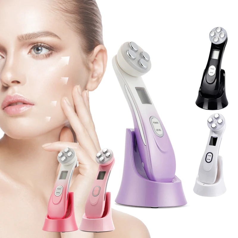 

Facial Mesotherapy Electroporation RF Radio Frequency LED Photon Face Lifting Tighten Wrinkle Removal Skin Care Face Massager