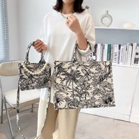 branded womens handbag canvas crossbody bag for women 2021 jacquard embroidery shoulder handbags and purses female travel totes