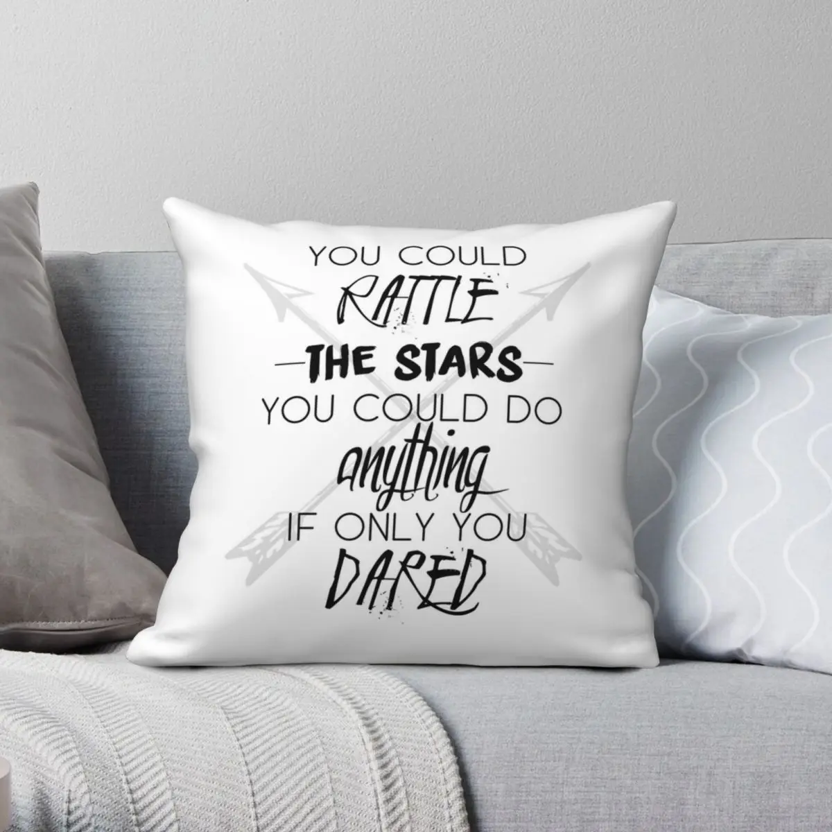 

Throne Of Glass You Could Rattle The Stars Square Pillowcase Polyester Linen Velvet Zip Decor Throw Pillow Case Car Cushion