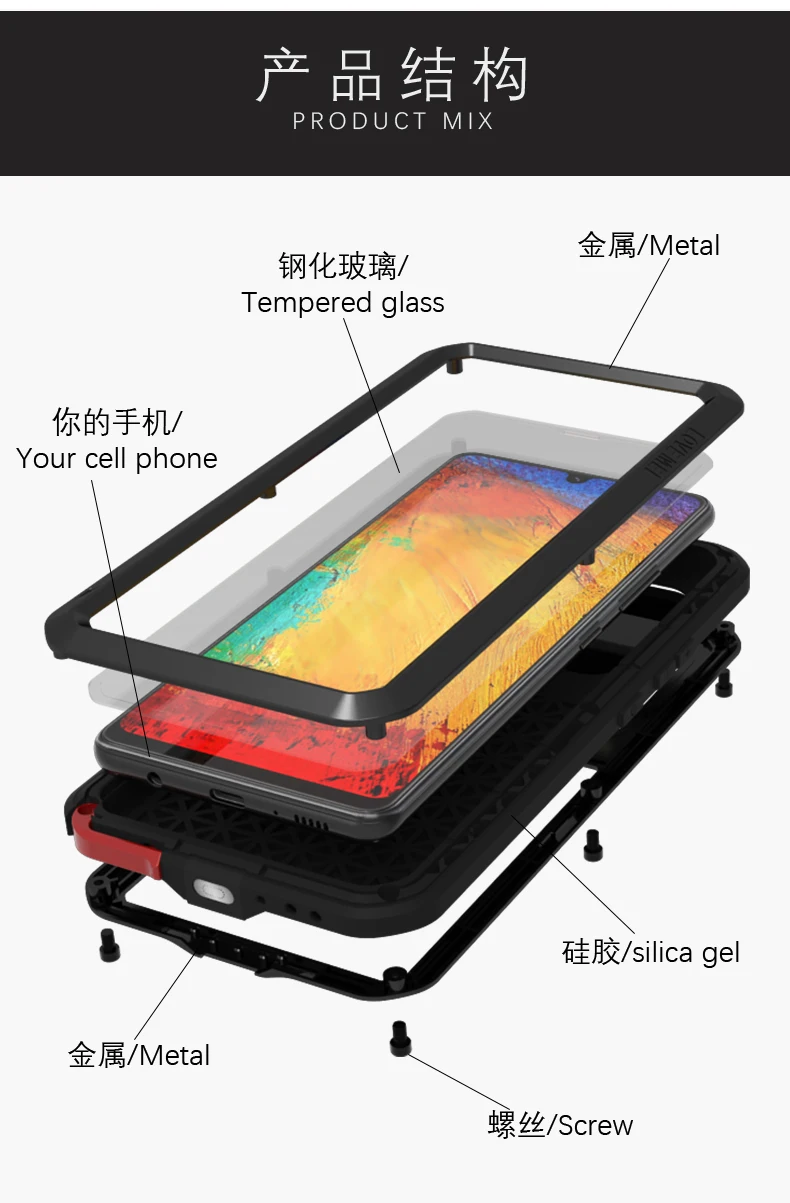 

Waterproof Metal Swimming Diving Phone Case For Samsung A42 Luxury Heavy Duty Armor Shock Dirt Dust Proof Aluminum Case