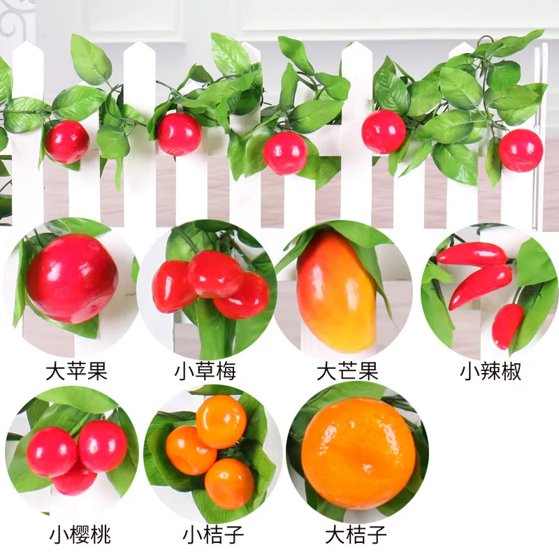 Искусственные фруктовые гирлянды искусственные листья растений лозы дома отель