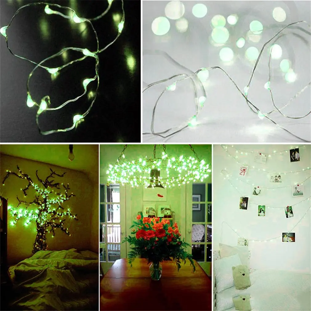 ICOCO Efficient 10M 100 LED 3AA Battery Silver Wire String Light Fairy Lamp Festival Party Indoor Outdoor Decorative | Лампы и
