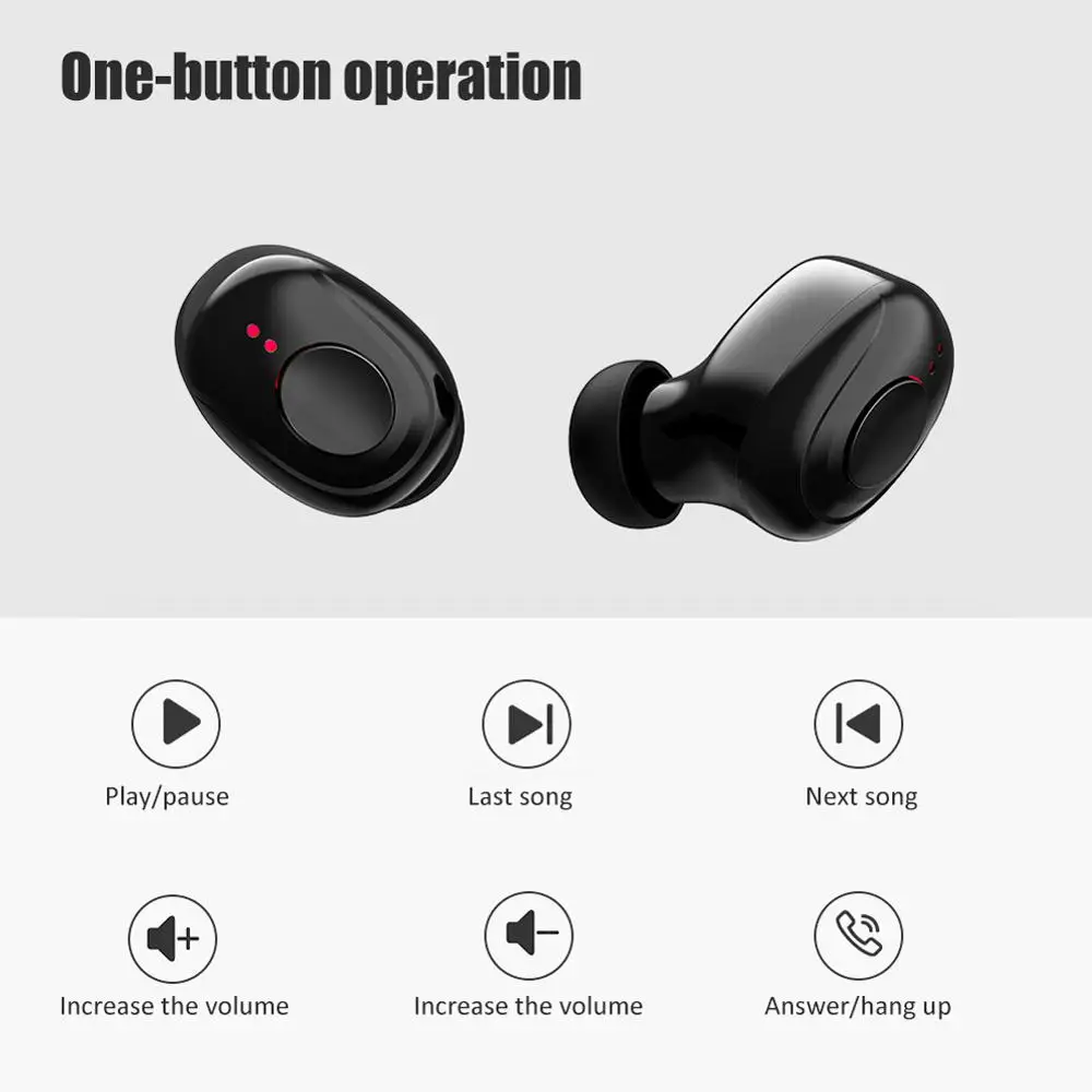 TWS 5 0 беспроводные Bluetooth наушники 8DHiFi стерео мини спортивные Графен бас диафрагма