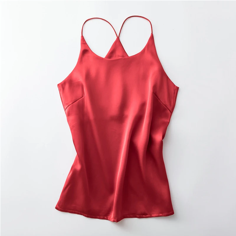 Летние топы без рукавов для спортзала женская сексуальная шелковая майка из