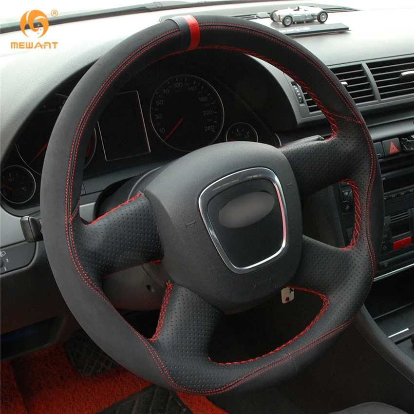MEWANT черная кожаная замшевая искусственная кожа для Audi Old A4 B7 B8 A6 C6 2004 2011 Q5 2008 2012 Q7 2005