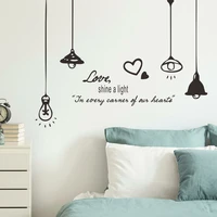 new simple english chandelier bedroom xuan living room wall beautification decoration wall sticker