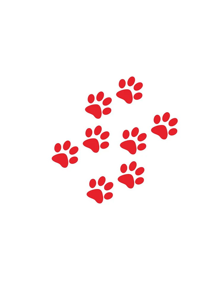 8 наклеек для автомобиля с изображением собачьей и кошачьей лапок, милые украшения из ПВХ с следами лап.