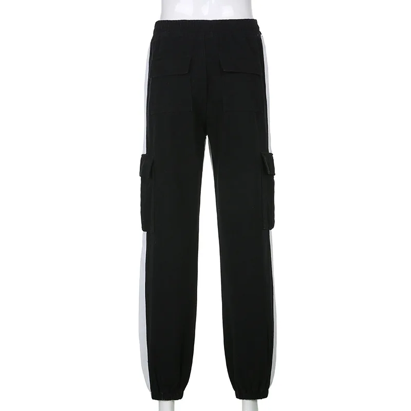 

2020 New Arrivals Woman Autumn Winter High Waist Ladies Jeans Pathcwork Black And White High Street Denim Skinny PencilPants