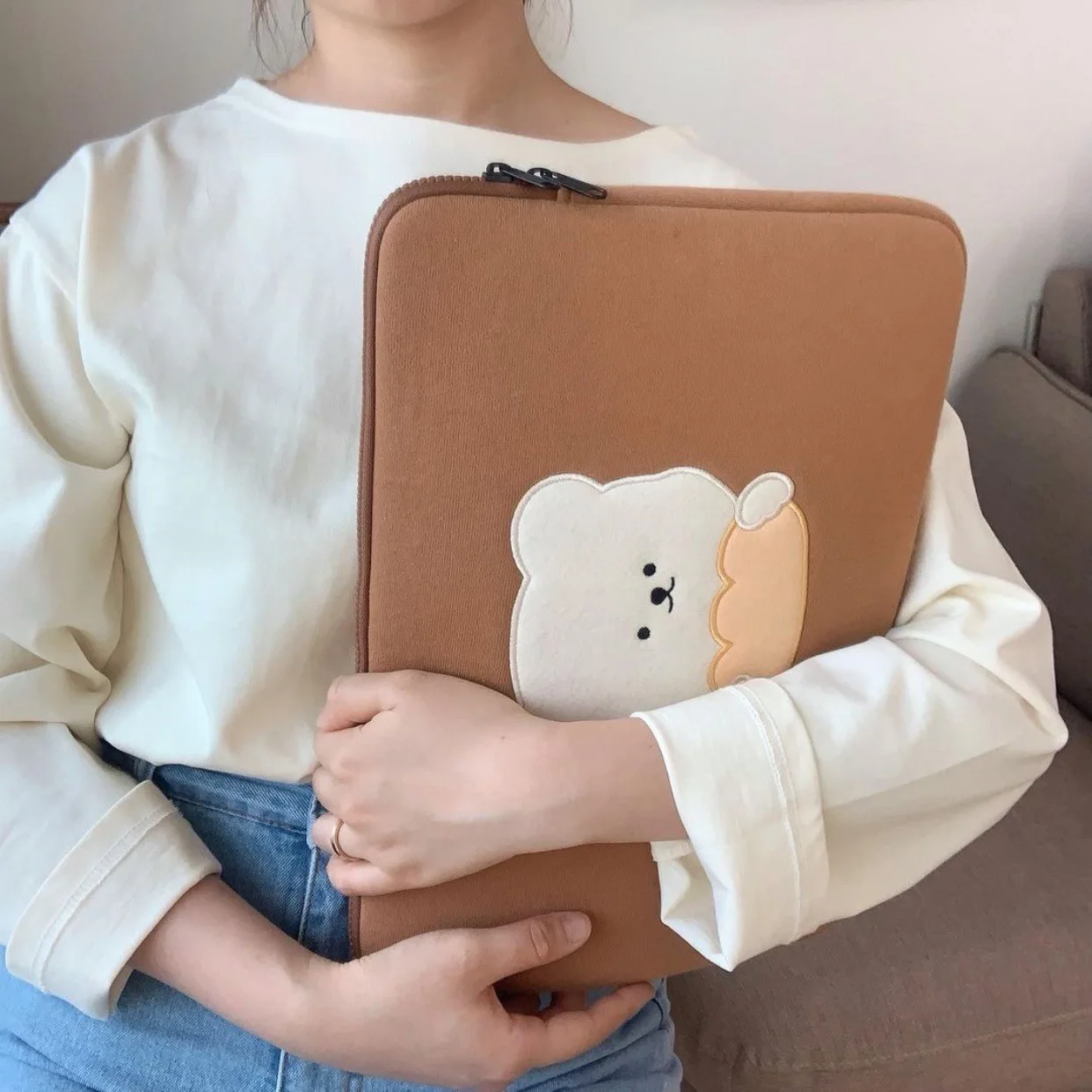Новинка чехол для ноутбука 11 дюймов корейский Ins очков медведь Mac Ipad Pro 9 7 10 8 13 14 5 15