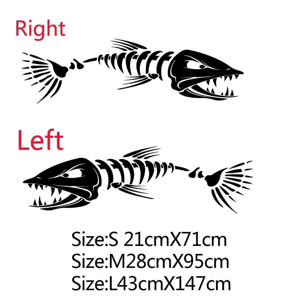 FD206 горячая Распродажа наклейки с рыбьими Костями для лодки наклейка кузова