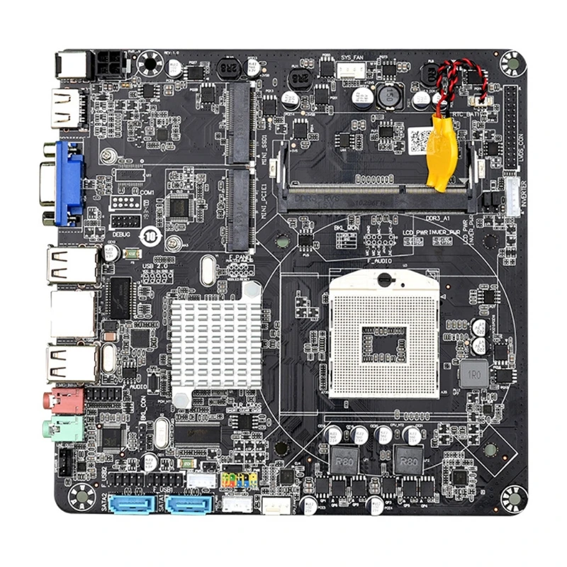 Материнская плата HM55B PGA988 Mini ITX материнская для настольного ПК DDR3 SATA II 8 ГБ USB 2 0