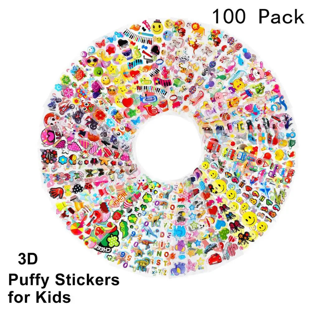 Детские Наклейки Листы с разными наклейками 3D Пухлые на день рождения девочки