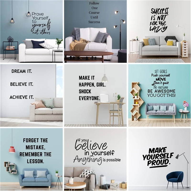

Motivation Vinyl Wall Sticker Dream Phrase Quotes For Office Room House Decoration Mural Kids Bedroom Decor Living Room