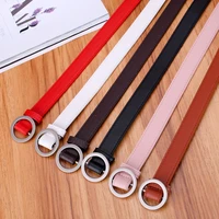2020 new korean version of non porous ring belt ladies belt simple and versatile casual student fashion decorative pants belt wo