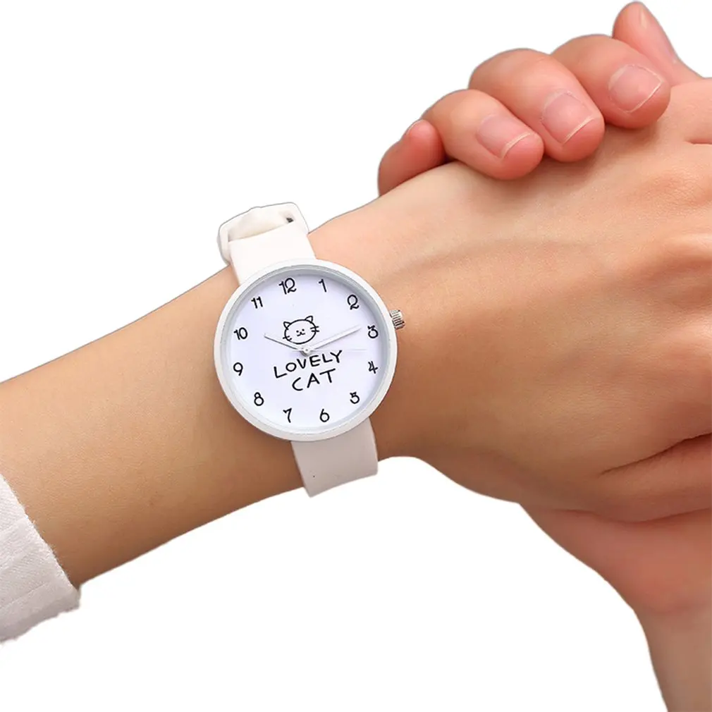 

Minimalist Men Fashion Ultra Thin Watches Simple women Business silicone Mesh Belt Quartz Watch Relogio Masculino cute cat candy