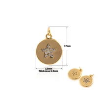 simple classic fashion star five pointed star pendant female gold filled cubic zirconia necklace womens jewelry