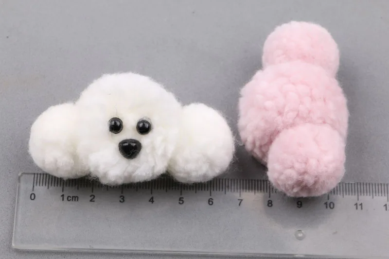 Мини заказ 2 шт 65*40 мм 3D Kawaii голова собаки куклы девушка волос ювелирные изделия DIY