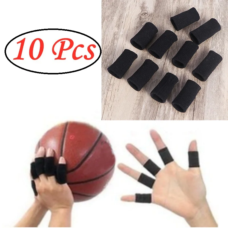 10 шт. волейбольный палец крышка Sweatband эластичный обёрточная бумага палец рукав артрит Поддержка Спорт Волейбол защита пальцев