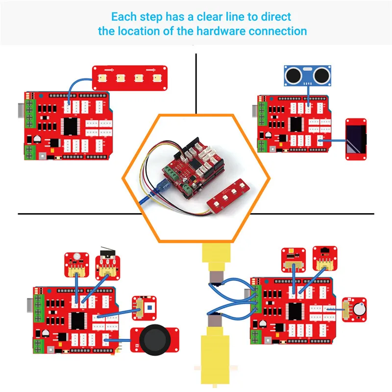 Elecrow DIY программируемый Обучающий набор Crowtail Deluxe Kit для Arduino с 20 модульными