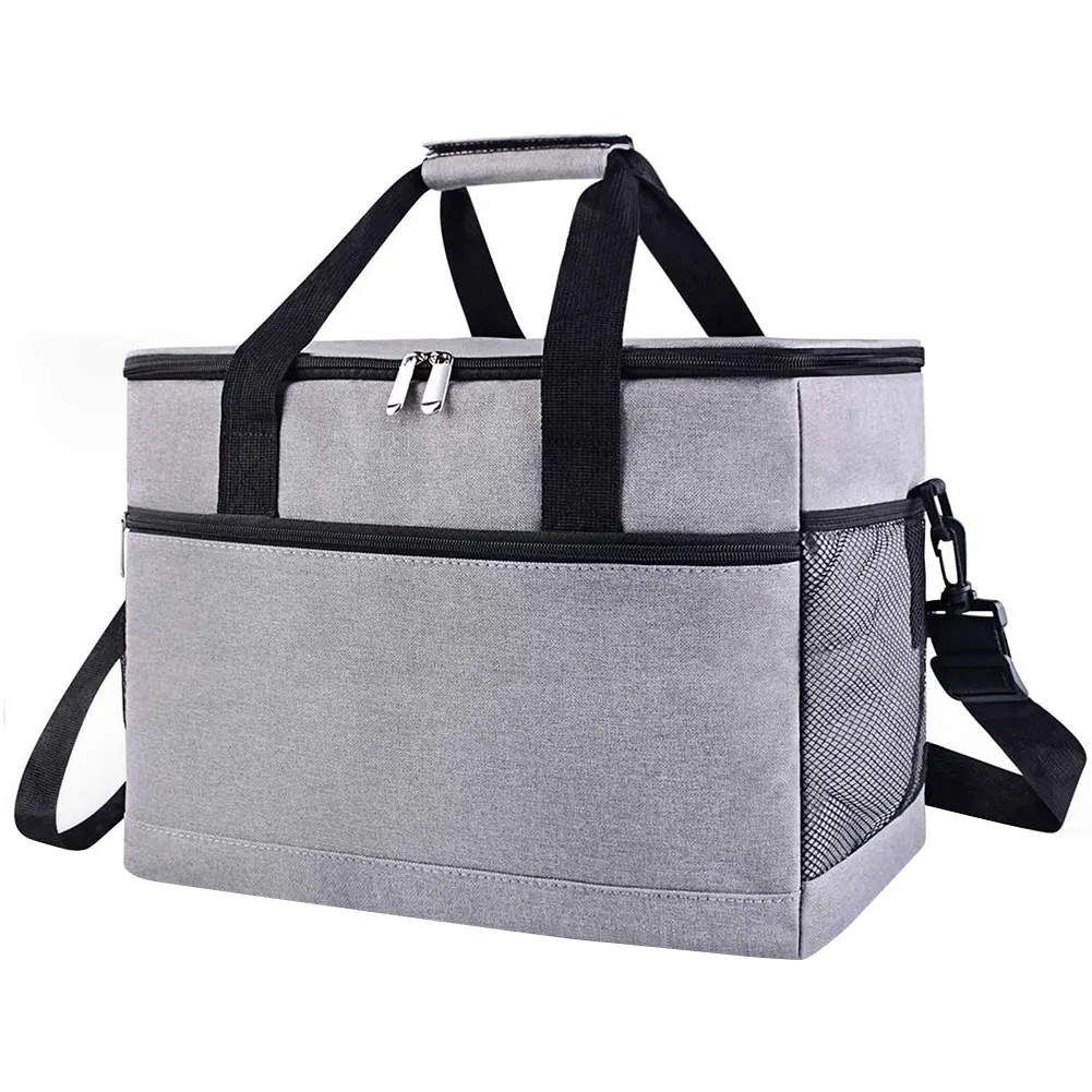 

33L Picnic Hamper Hnad High-Capacity Bag Thermal Insulated Picnic Cooling Case With Removable Shoulder Straps For Outdoor Eating