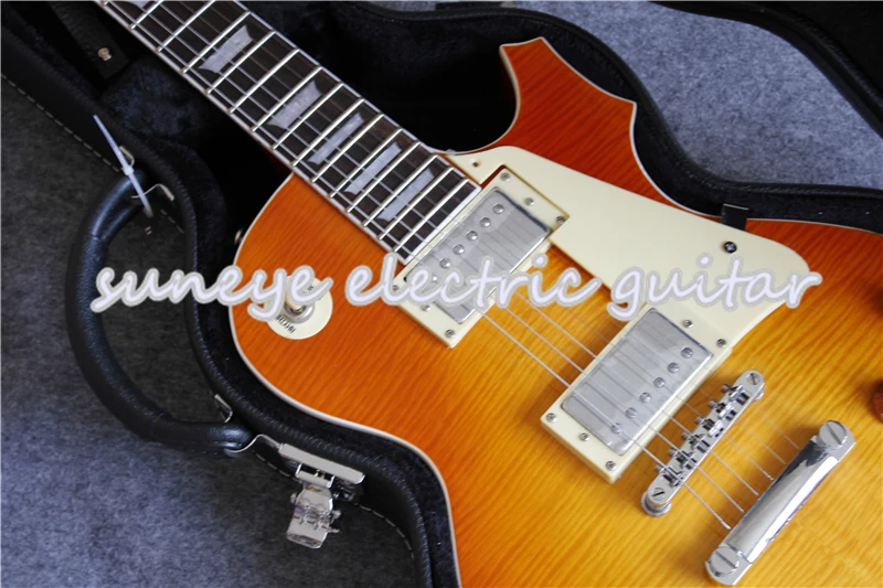 Горячая Boston Sunset Fade Suneye электрическая гитара перламутровый инкрустированный палисандр гриф гитара электрическая с гитарным чехлом