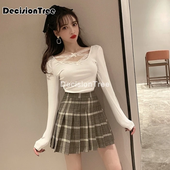 2021 jk школьная форма клетчатые юбки для девочек с высокой талией плиссированные