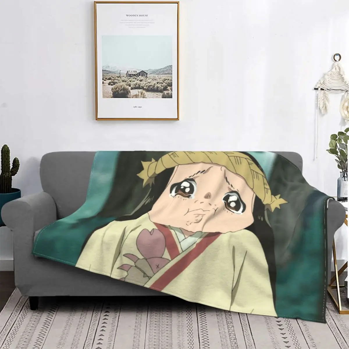 

To Your Eternity Hayasser Fantasy Manga Blanket Flannel Decoration Tears Portable Home Bedspread