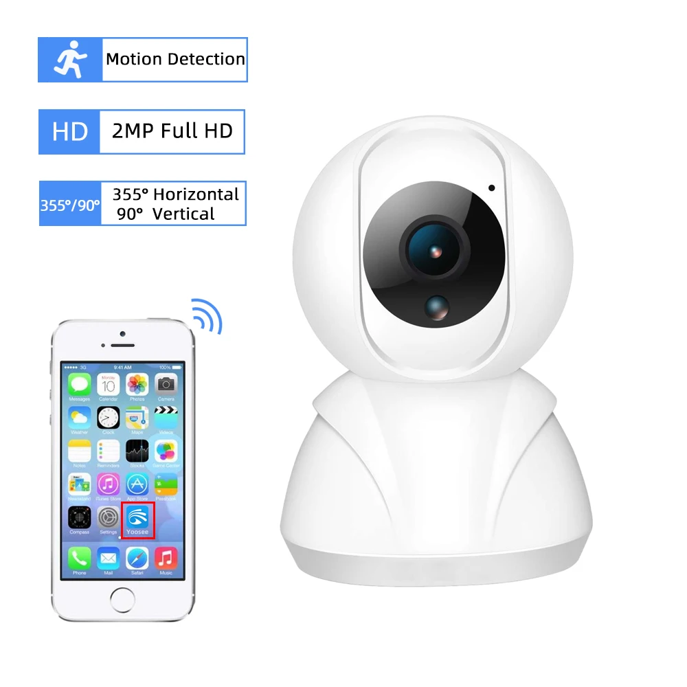 HD 1080P PTZ купол 2 МП радионяня WiFi Onvif Securit CCTV камера P2P YOOSEE App | Безопасность и защита