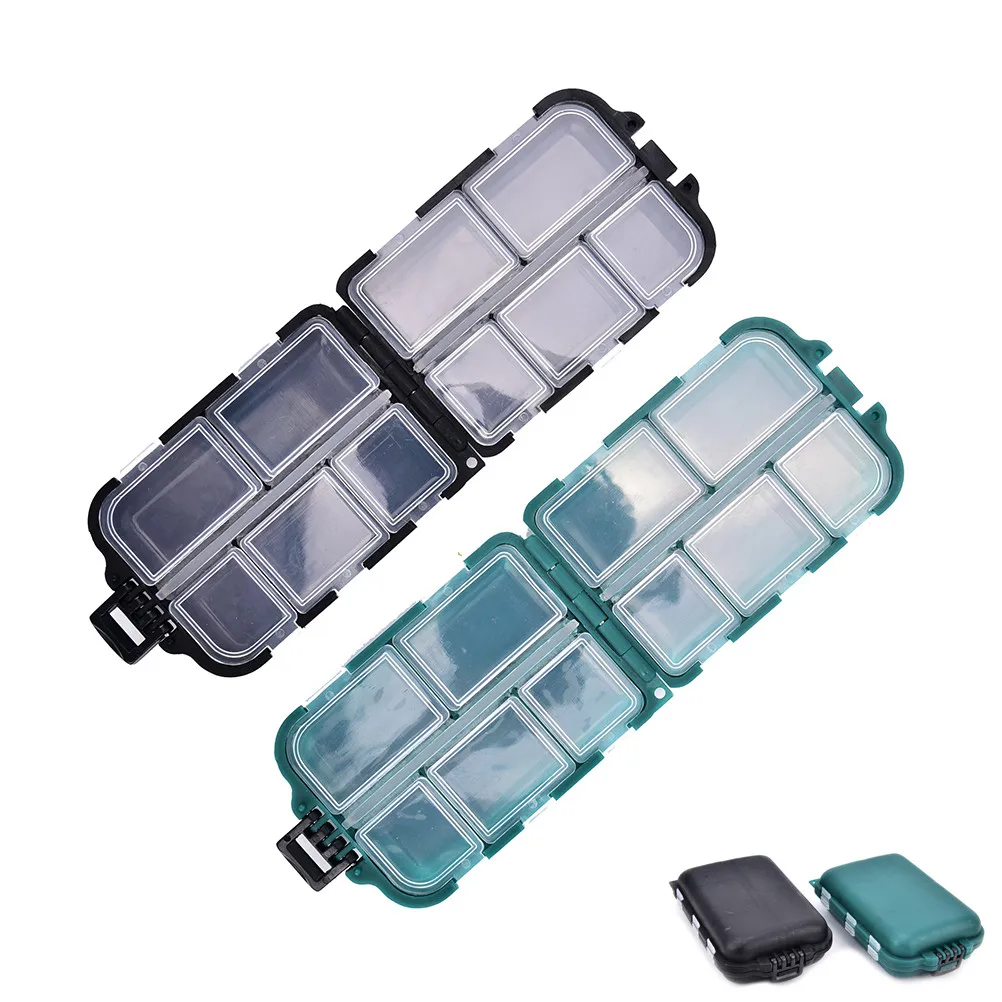 2020 10 отсеков мини Рыболовные Снасти Коробка Приманки Крючки приманки