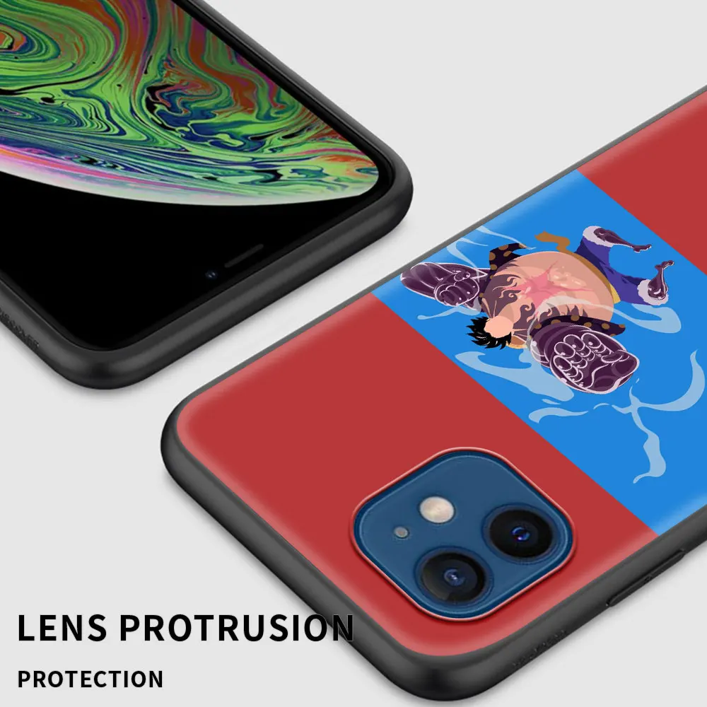 Чехол для Телефона iphone 12 pro max 11 8 7 6 s XR Plus минималистичный аниме Asce Franky черный