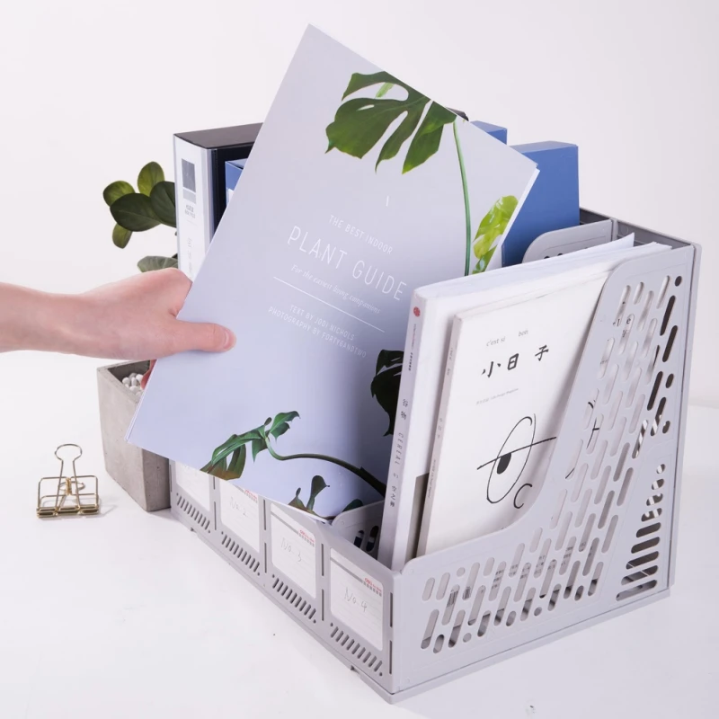 

Magazine File Holder Organizer Box,Drawer Kraft Paper File Holder Office Supplies Desk Storage Organizer Documents File Box A1