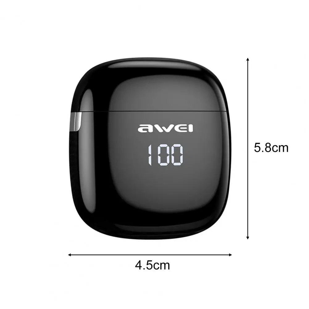 

AWEI T28P Bluetooth Earphone TWS 5.0 Wireless Digital Display Bluetooth Earbuds for Sports Bluetooth Earphone Bluetooth Earbuds