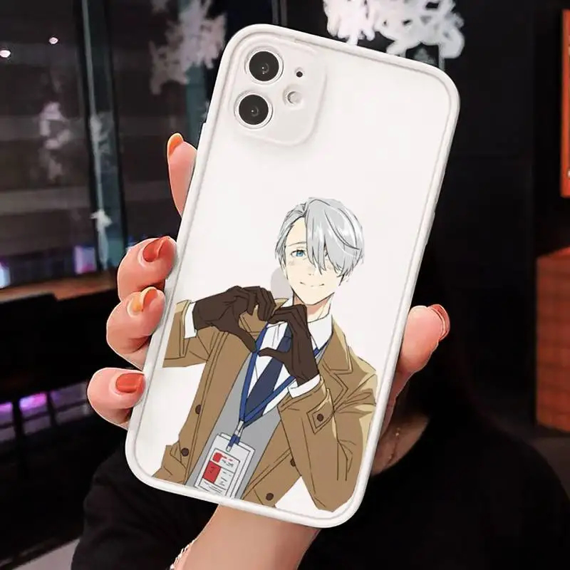 

Hot Yuri on Ice anime Phone Case Matte Transparent for iPhone 7 8 11 12 s mini pro X XS XR MAX Plus cover funda
