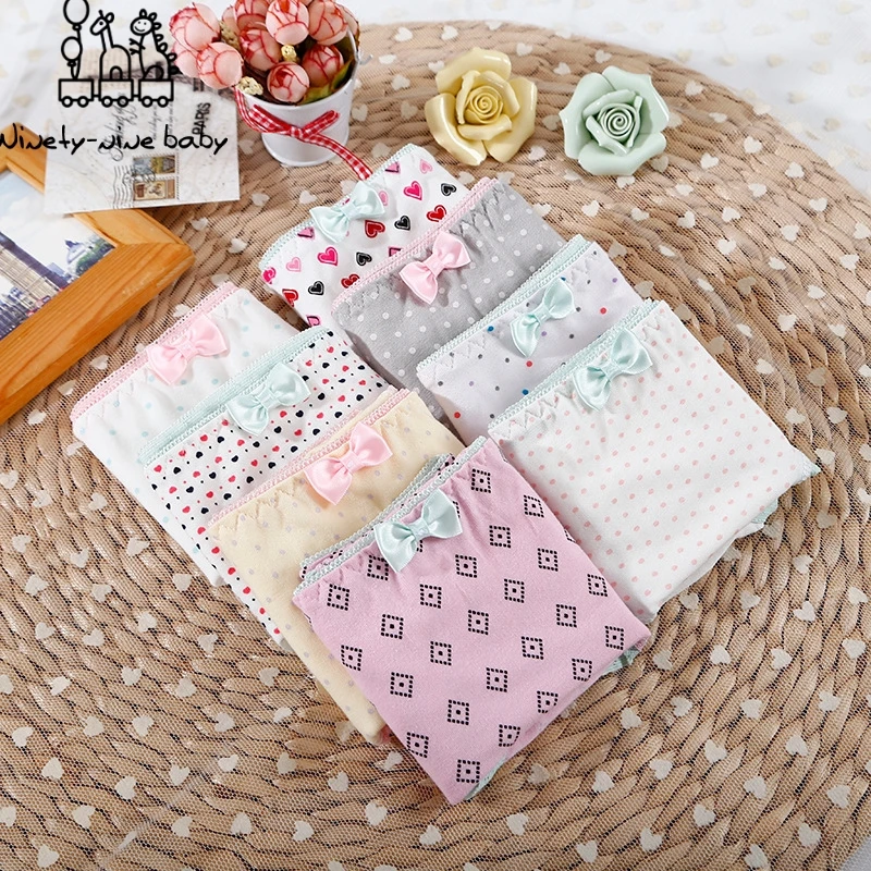 Хлопковые трусики для девочек 12 шт./компл. дышащее нижнее белье детские трусы с