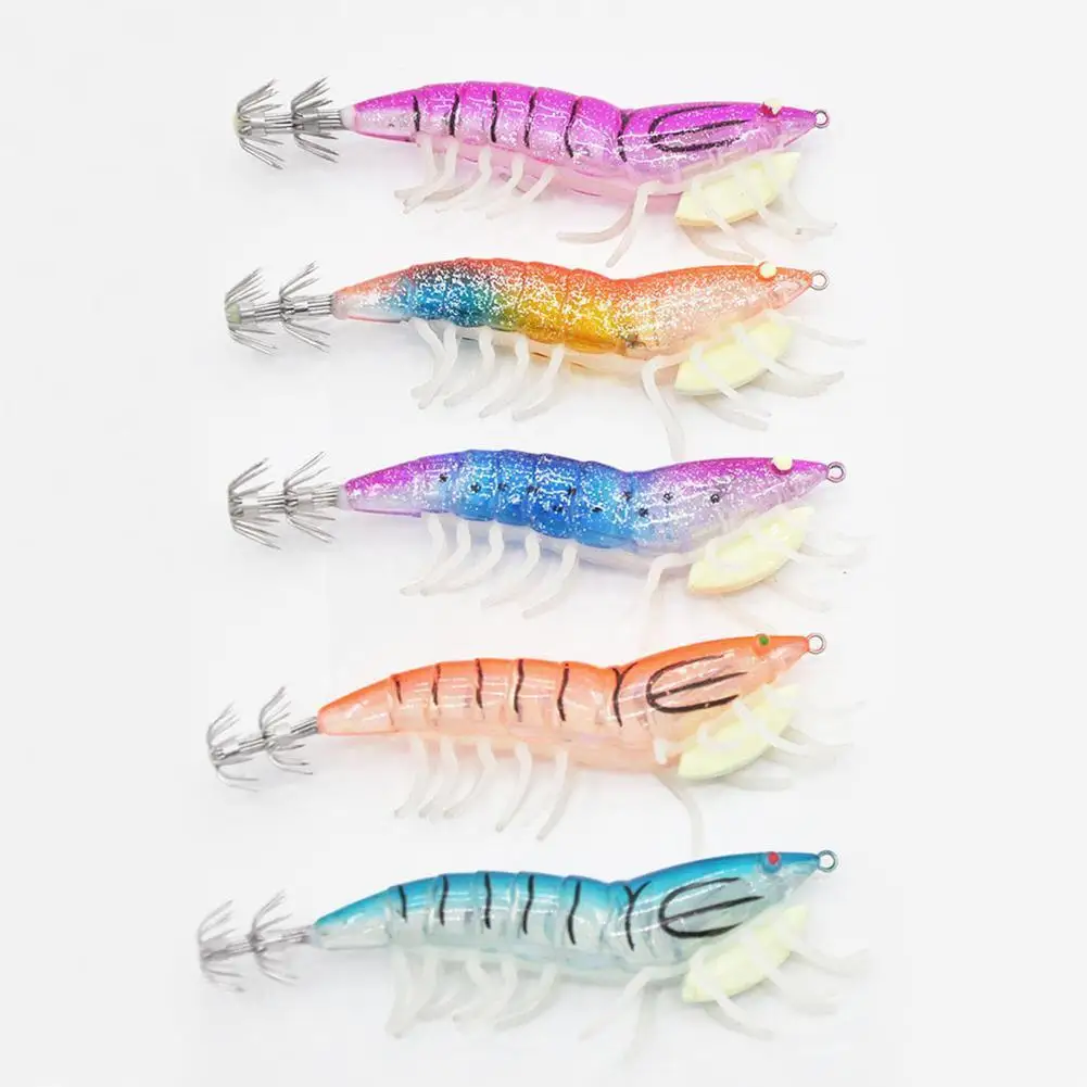 

Squid Lures Bait Sinker Jigs Octopus Wood Shrimp Bait Luminous Foot Lures Fishing Baits Ocean Lure Fishing With Squid Soft U8q7