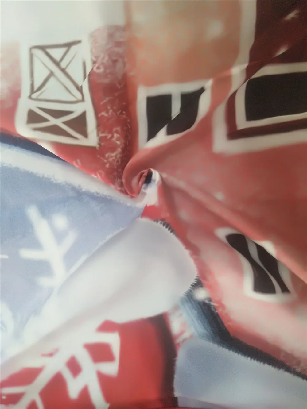 Рождественский Комплект постельного белья красный Санта Клаус снегоход