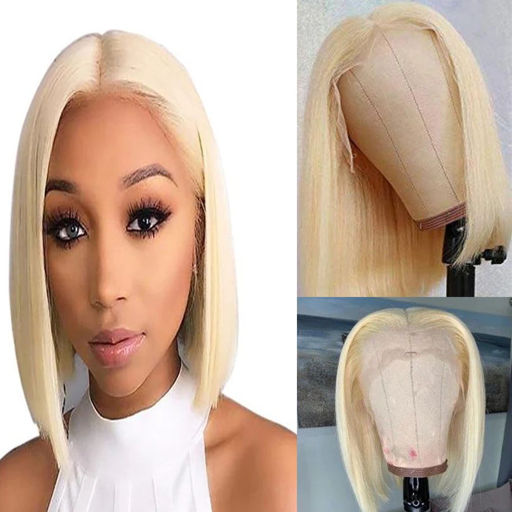 Bob Wig 613 Blonde Lace Front Human Hair Wigs For Women Natural Remy Straight Red Pink Brazilian Short Frontal Colored Wig