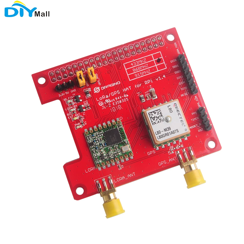Плата расширения DIYmall для Raspberry Pi LoRaWan 868 МГц 915 433 дальнего действия беспроводная