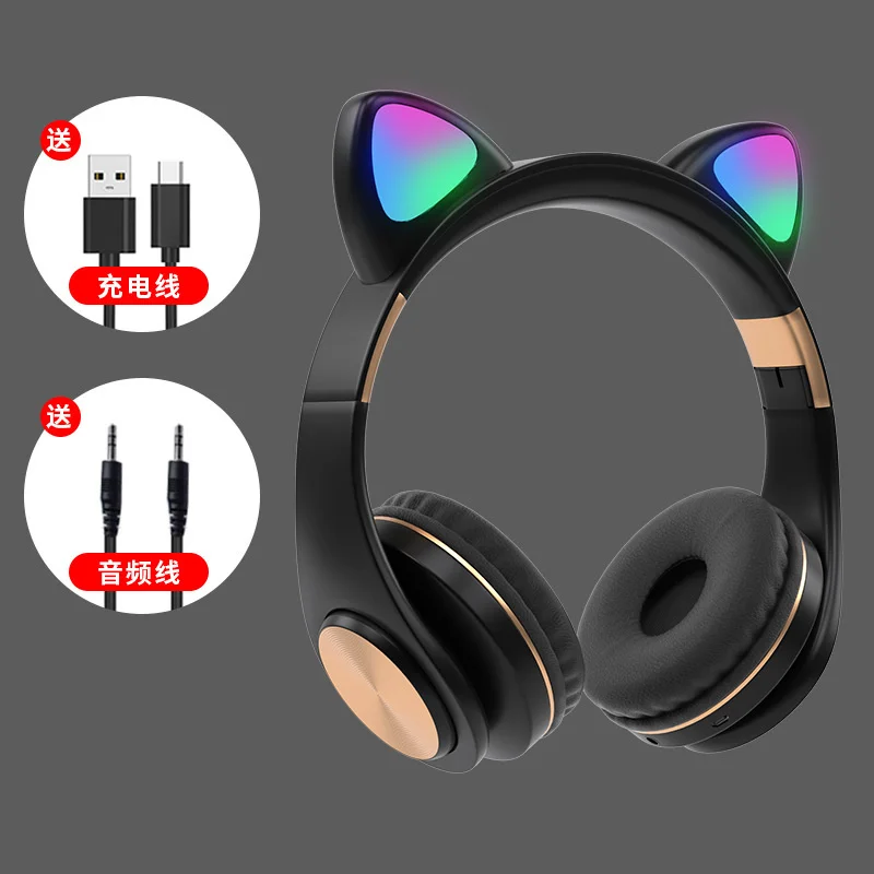 

Audifonos Headset, RGB Wireless Earphones Gaming Headset Sport Cat Headphones// Earphone Airpod