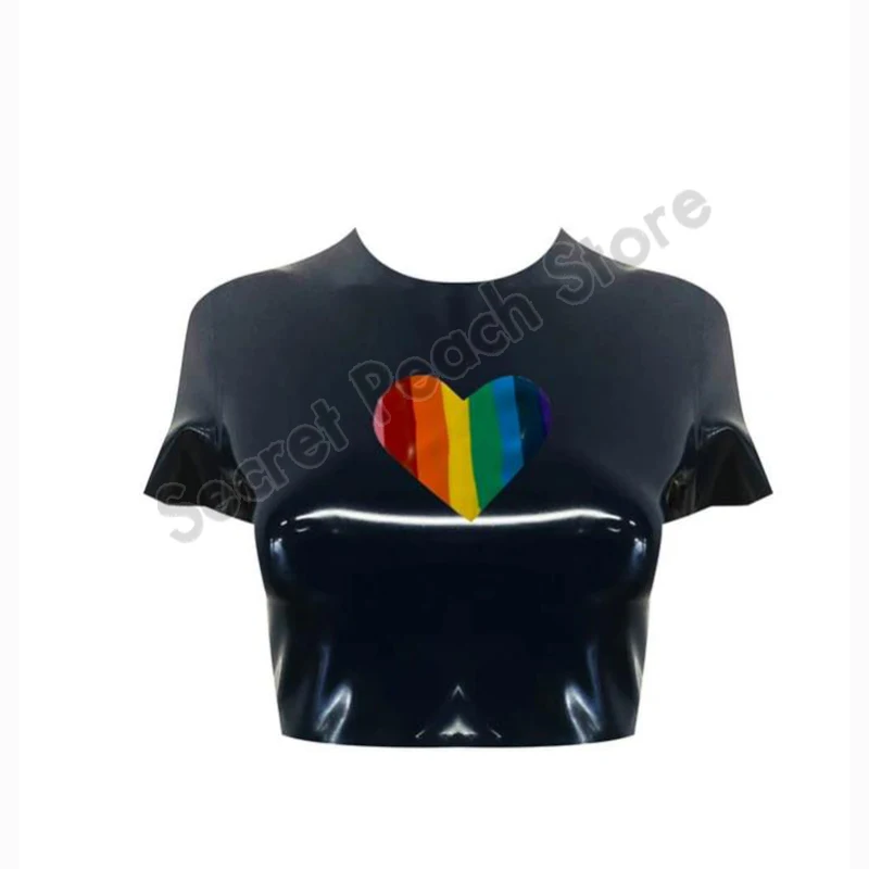 Футболка из латекса с короткими рукавами резиновая голый костюмы | Тематическая