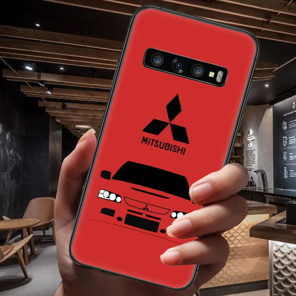 

Mitsubishi Racing car Phone Case For Samsung Galaxy Note S 8 9 10 20 Plus E Lite Uitra black Shell 3D Hoesjes Fashion Prime