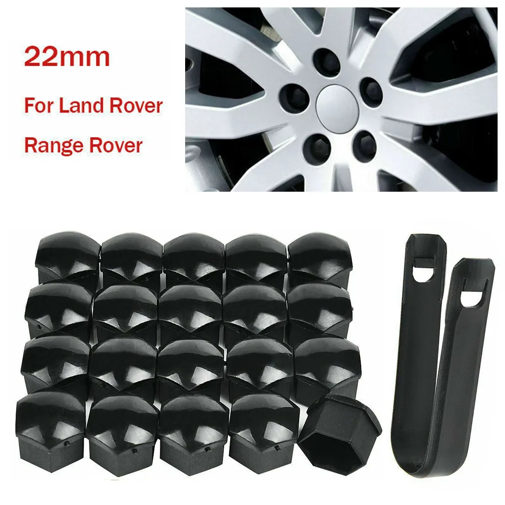 

20pcs Nut Bolt Covers 22mm ABS Cap Black For Range Rover Insignia Tool